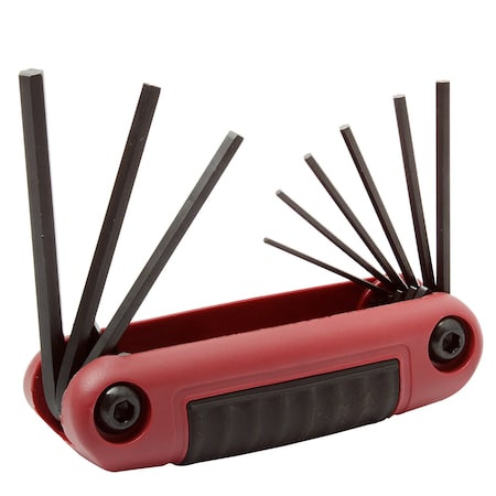 Urrea Bimaterial handle folding SAE from 0.050 in to 3/16 in, 9Pc 4978B